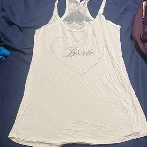 Victoria's Secret White Bride Tank Top